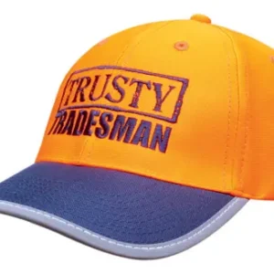 Luminescent Safety Cap with Reflective Trim